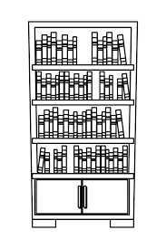 Bookcase Cartoon Black And White Book Icons Book Clip Art Cartoon Styles