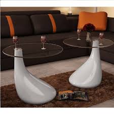 Shop over 340 top round glass coffee table and earn cash back all in one place. Yosoo Coffee Tables 2 Pcs With Round Glass Top High Gloss White Walmart Com Walmart Com