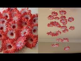 This Tutorial Shows That How To Make A Beautiful Paper Flower By Very Easy Steps You Can Make This Hanging Handmade Decorations Hanging Flowers Paper Flowers