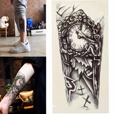 Maybe you would like to learn more about one of these? Waterproof Temporary Tattoo Sticker Skull Head Clock Fake Tatto Flash Tatoo Back Leg Arm Big Size For Women Girl Men Temporary Tattoos Aliexpress
