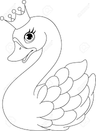 Two swans in pond coloring page. Swan Princess Coloring Pages Coloring And Drawing