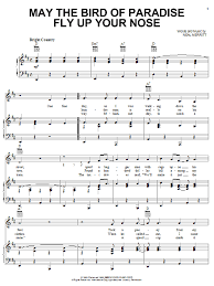 May The Bird Of Paradise Fly Up Your Nose Song Lyrics Little Jimmy Dickens May The Bird Of Paradise Fly Up Your Nose Sheet Music Download Pdf Score 80151