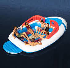 6 Person Pvc Inflatable Lake River Bay Floating Giant Boat Party Lounge Raft New Ebay Lounge Party Boat Party Water Party