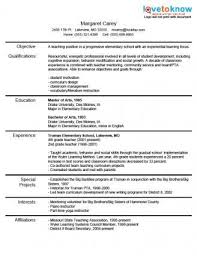 Sample Teacher Resumes Lovetoknow Teacher Resume Examples Teacher Resume Template Teacher Resume Template Free
