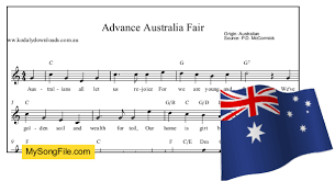 Australians all let us rejoice, for we are young and free; Advance Australia Fair C Major My Song File
