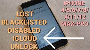 It is officially unlocked on apple servers, which means that even after updating the . Icloud Unlock Lost Blacklisted Disabled Iphone 4 5 6 7 8 X 11 12 Pro Max Any Ios Youtube