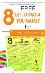 Play a get to know you game. 8 Get To Know You Games For Distance Learning Mrs Richardson S Class Getting To Know You Games Distance Learning Get To Know You Activities