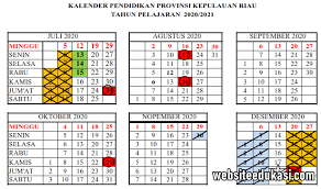 Kalender Pendidikan Kepulauan Riau Tahun 2020 2021 Websiteedukasi Com Di 2020 Pendidikan Kalender Kepulauan