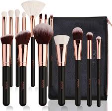 Best blending brush for hooded eyelids. Amazon Brand Eono Makeup Brushes Sets 15pcs Professional Kabuki Foundation Face Powder Blush Eyeshadow Brushes Makeup Brushes With Cosmetic Bag Amazon Co Uk Beauty