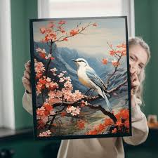 Tablou Canvas - White Bird – The Print Studio