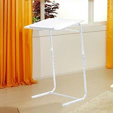 Vecelo Adjustable Laptop Table Stand Home Notebook Computer Desk White Komhode Http Adjustable Laptop Table Computer Stand For Desk Computer Desks For Home