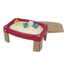 Step2 Naturally Playful Sand Table With Cover And 5 Piece Accessory Set Walmart Com Sand Table Sand And Water Table Kids Sandbox