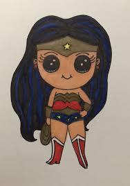 Learn how to draw woman cartoon pictures using these outlines or print just for coloring. Draw So Cute Wonder Woman Cute Drawings Drawings Cute