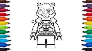 Groot coloring pages are a fun way for kids of all ages to check it out in lego coloring pages! How To Draw Lego Rocket Raccoon From Marvel S Guardians Of The Galaxy Vol 2 Marvel Super Heroes Youtube
