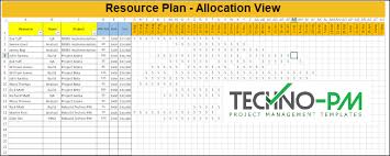 A resource allocation template provides an overview of the human resource demand (expressed as work hours) a project requires. Free Resource Plan Template Track Over Under Allocation Project Management Templates