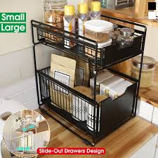 Everything you need for the bedroom, bathroom, kitchen, kids & more. Slide Out Drawers Design 2 Layers Kitchen Storage Shelf Rack Multi Functional Space Saving Organizer Home Supplies Small Large Buy At A Low Prices On Joom E Commerce Platform