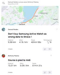 Nach dem training können sie details zum training, z.b. Samsung Health To Strava Isn T Correct Samsung Community