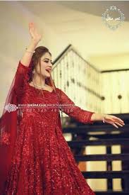Red Beading On Red Fabric Pakistani Bridal Dresses Bridal Dress Design Pakistani Wedding Dresses