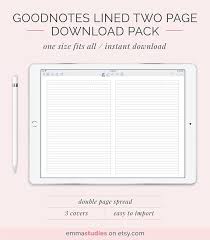 Goodnotes Student Notebook Template Lined Ruled Etsy In 2021 Notebook Templates Student Notebooks Good Notes