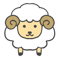 正面を向いたひつじのイラスト onwaイラスト イラスト かわいいイラスト フリー素材 イラスト