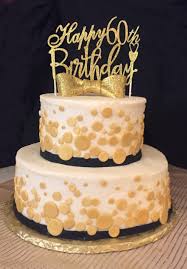 Decorating cake with macaron cookies, candies and white chocolate balls for mothers birthday party 60 years old. Black And Gold Elegant 60th Birthday Cake 70th Birthday Cake Cake 60th Birthday Cakes