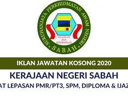 Permohonan jawatan kosong di sabah electricity sdn bhd (sesb). Iklan Jawatan Kosong Kerajaan Negeri Sabah 2020 Buat Lepasan Pt3 Pmr Spm Diploma Ijazah Edu Bestari