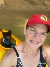 Patiently posing dog for adventure photoshoots