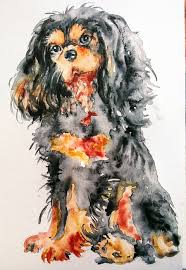 Search for cavalier puppies for. Cavalier King Charles Spaniel Puppy Painting By Daniela Vasileva Saatchi Art