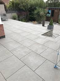 Argento Gris Virtue Vitrified Porcelain Paving Slabs 600x600 Pack Garden Slabs Patio Slabs Paving Slabs
