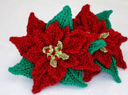 Poinsettia Applique Pattern By Marilyn Smith Crochet Flower Tutorial Crochet Christmas Gifts Crochet Flower Patterns