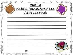 During writing, teacher or student fills in the blanks on the crafts. How To Make A Peanut Butter And Jelly Sandwich Writing And Craft