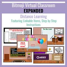 Bitmoji Classroom Virtual Learning Distance Learning Editable In 2020 Virtual Classrooms Distance Learning Teacher Motivation
