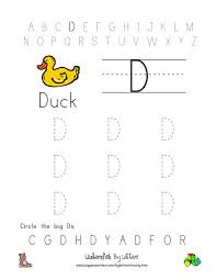 letter d alphabet worksheets