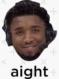 Donovan Mitchell Aight" Sticker for Sale by RayFinkleShop
