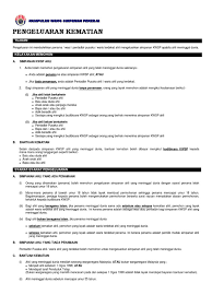 Notis permohonan visa pemastautin tetap. Kematian Kwsp