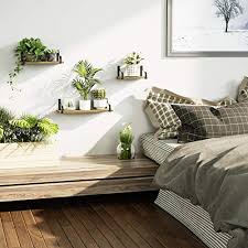 Wooden wall mounted shelf (incl. Love Kankei Floating Shelves Wall Mounted Set Of 3 Rustic Wood Wall Storage Shelves For Bedroom Living Room Bathroom Kitchen Office And More Carbonized Black Pricepulse