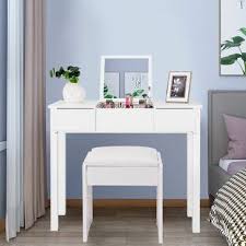 See more ideas about dressing table design, modern dressing table designs, dressing table. Makeup Tables And Vanities You Ll Love Wayfair Vanity Table Set Dressing Table Set Dressing Table Writing Desk