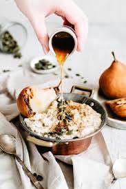 Ginger Pear Oatmeal With Honey Recipe Food Healthy Food Photography Healthy Breakfast
