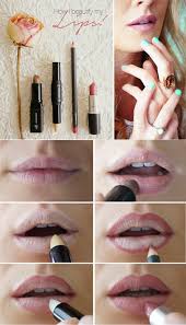 natural lip makeup step by step