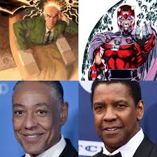 Giancarlo Esposito as Professor X and Denzel Washington as Magneto? (via:  AmonWarmann)