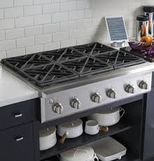 Left and right arrows move across top level links and expand / close menus in sub levels. Ge Cafe Series 36 Gas Rangetop Cgu366sehss Cafe Appliances Ge Cafe Appliances Modern Kitchen Stoves