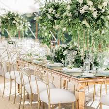 The knotty pine table top and frame provides a vintage country vibe. Every Type Of Wedding Chair You Can Rent For Your Ceremony And Reception