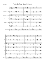 Suso cecchi d'amico, franco zeffirelli, lina wertmüller. Fratello Sole Sorella Luna Sheet Music For Trombone Solo Musescore Com