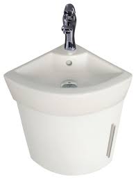 23.5w x 11.75d x 67.75h in. Lv 1212 Small White Corner Wall Mount Bathroom Vanity White Ceramic Sink Set Contemporary Bathroom Vanities And Sink Consoles By Lorixon Co