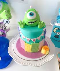 I love how the polka dots and stripes compliment each other. Monsters Inc Birthday Party Ideas Ashley Brooke Nicholas