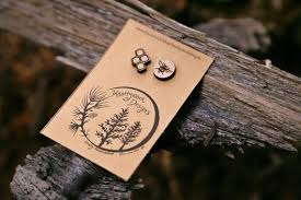 Bee Earrings, Bee Stud Earrings, Bumble Bee Earrings, Wooden Earrings ,  Everyday Earrings, Whimsical Earrings, Funky Earrings, Bee Jewelry