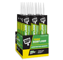 DAP Subfloor Adhesive Solvent Brown Subfloor Interior/Exterior Construction  Adhesive ( 28-fl oz Fluid Oz) 12 -Pack