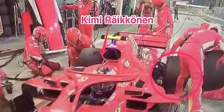 A ferrari mechanic suffered a serious injury in the pit lane. Formula 1 Kimi Raikkonen Ran Over A Mechanic And Broke His Leg