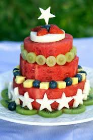 Die Etwas Andere Torte Aus Obst Mit Melone Als Basis Lecker Und Gesund Furs Buffet Ideen Watermelon Cake Watermelon Cake Recipe Food