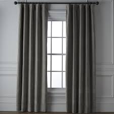 Threshold light filtering curtains 2 panel set 84 x40 kan kana gold rod pocket. Graphite Velvet Rod Pocket Curtains Williams Sonoma